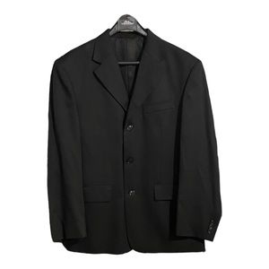 Massimo Moda Collezione Mens Blazer Black Suit Jacket 3 Button